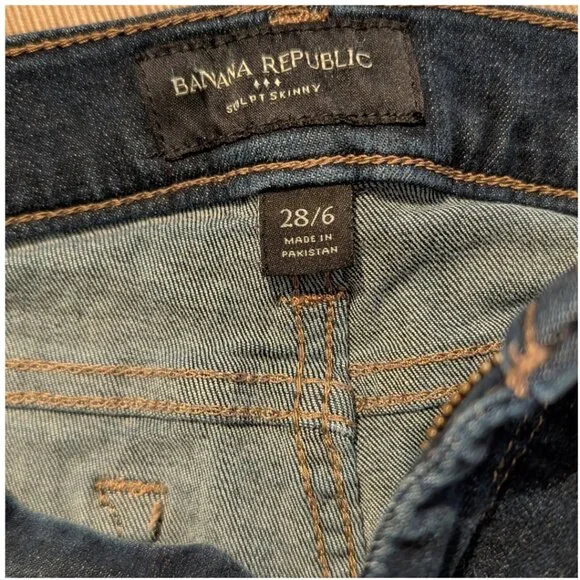 Banana Republic Women's Sculpt Skinny Jeans Dark Wash Size 28/6 - Picture 3 of 7